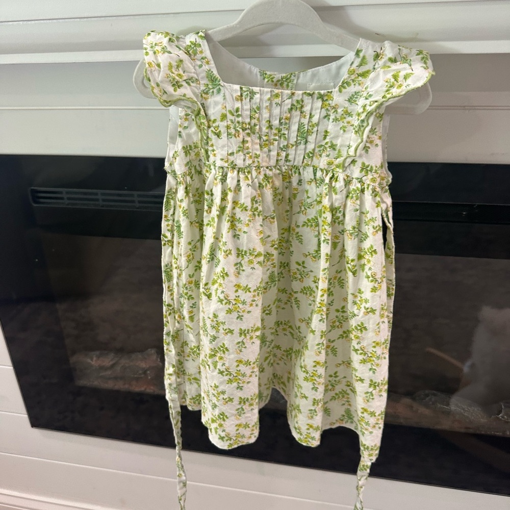 Edgehill Collection Green Floral Dress Like-New
